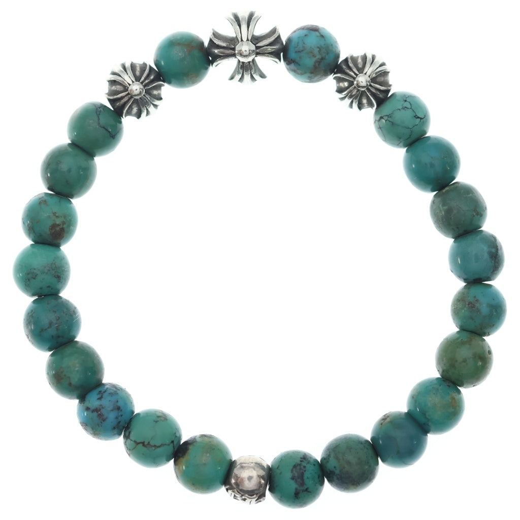 CHROME HEARTS(クロムハーツ) ビーズブレス BEAD 8mm ビーズブレスレット ターコイズ ブルー