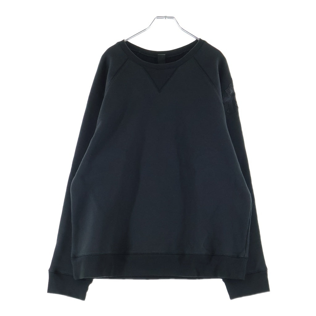 CHROME HEARTS(クロムハーツ) Y NOT SWTSHRT GYN U PAPER JAM クロスパッチ付き クルーネックスウェット ブラック