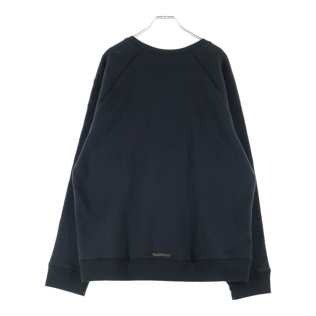 CHROME HEARTS(クロムハーツ) Y NOT SWTSHRT GYN U PAPER JAM クロスパッチ付き クルーネックスウェット ブラック