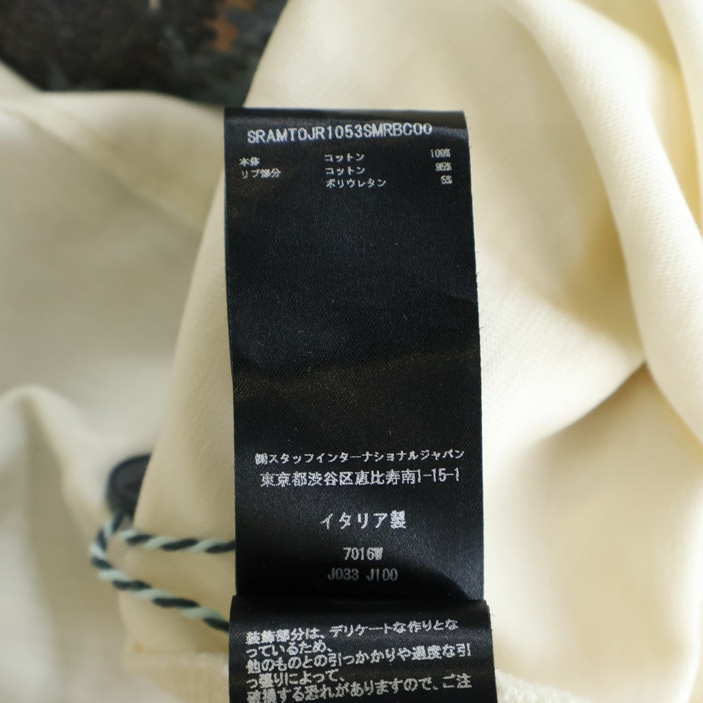 AMIRI(アミリ) ラインストーンウルフグラフィックプリント長袖Tシャツ カットソー ホワイト