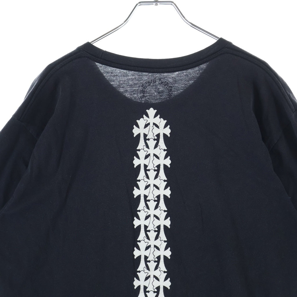 CHROME HEARTS(クロムハーツ) Cemetery Cross Tire Track Tee バックセメタリークロス タイヤトラック プリント半袖Tシャツ ブラック