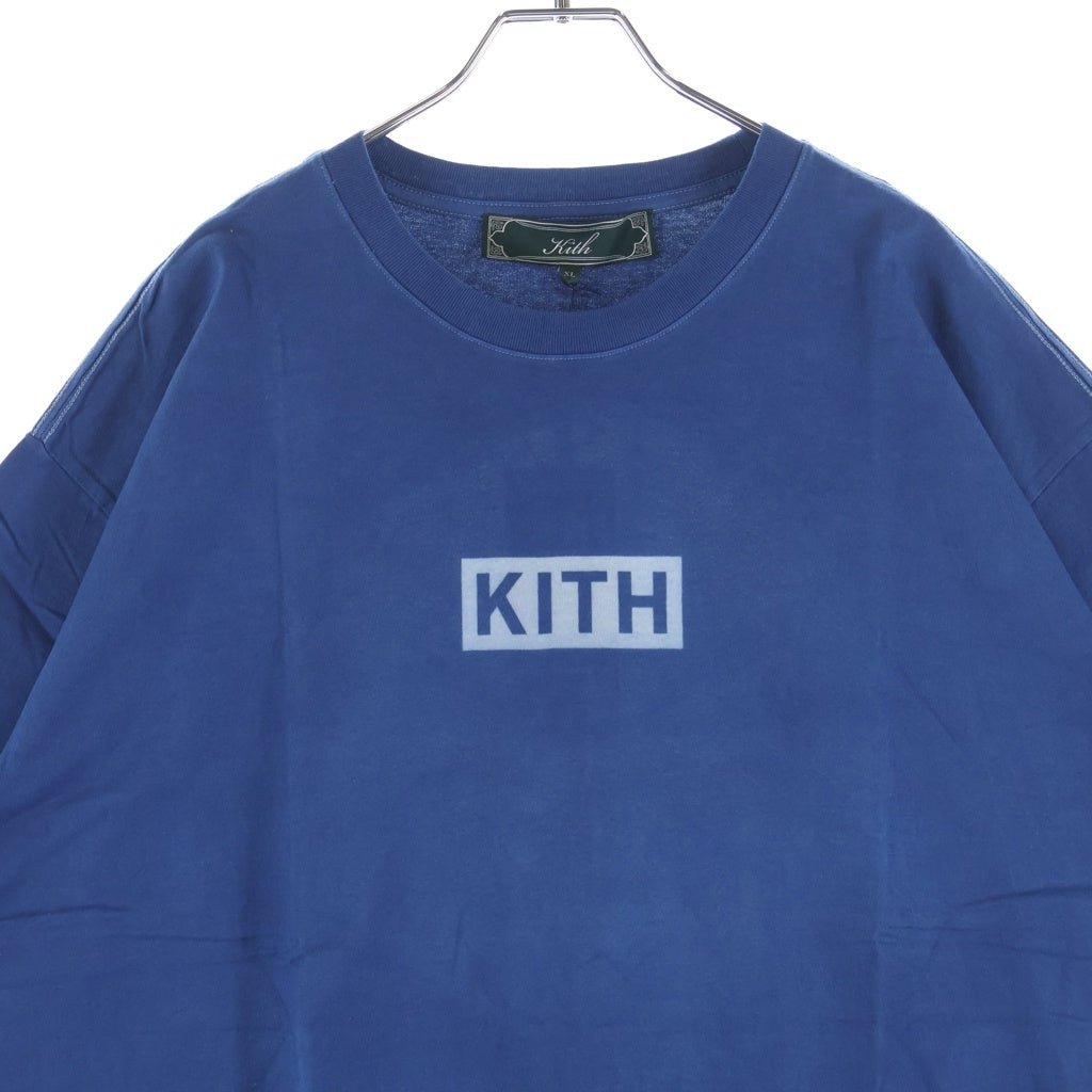KITH(キス) BUAISOU Aizome Vintage S/S Tee 藍染ヴィンテージ ボックスロゴ半袖Tシャツ カットソー ブルー 24-071-060-0000-1-0