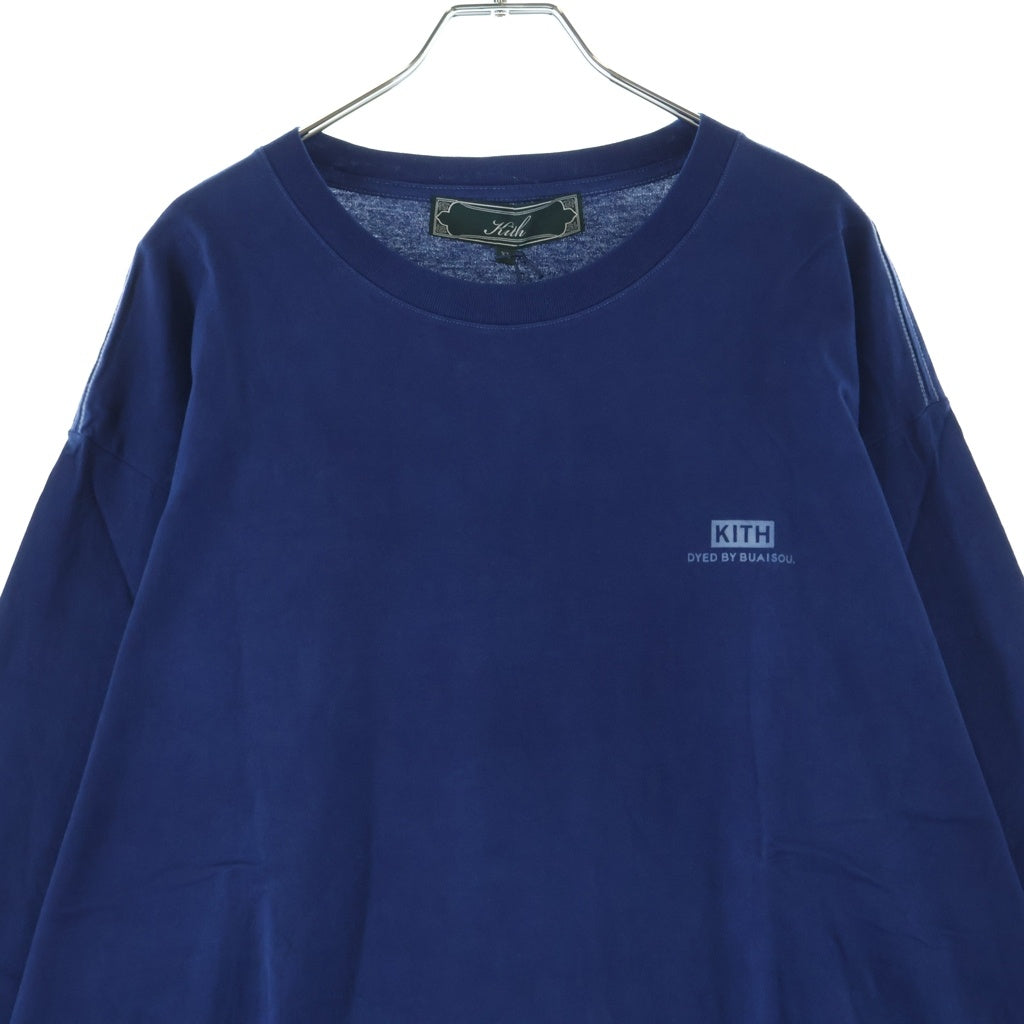 KITH(キス) 24SS Aizome Vintage L/S Tee 藍染ヴィンテージ 長袖Tシャツ カットソー ブルー 24-070-060-0000-2-0