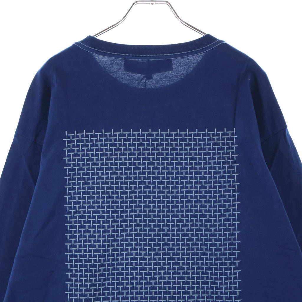 KITH(キス) 24SS Aizome Vintage L/S Tee 藍染ヴィンテージ 長袖Tシャツ カットソー ブルー 24-070-060-0000-2-0