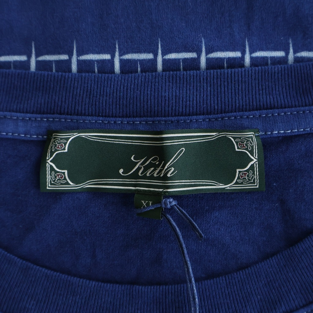 KITH(キス) 24SS Aizome Vintage L/S Tee 藍染ヴィンテージ 長袖Tシャツ カットソー ブルー 24-070-060-0000-2-0