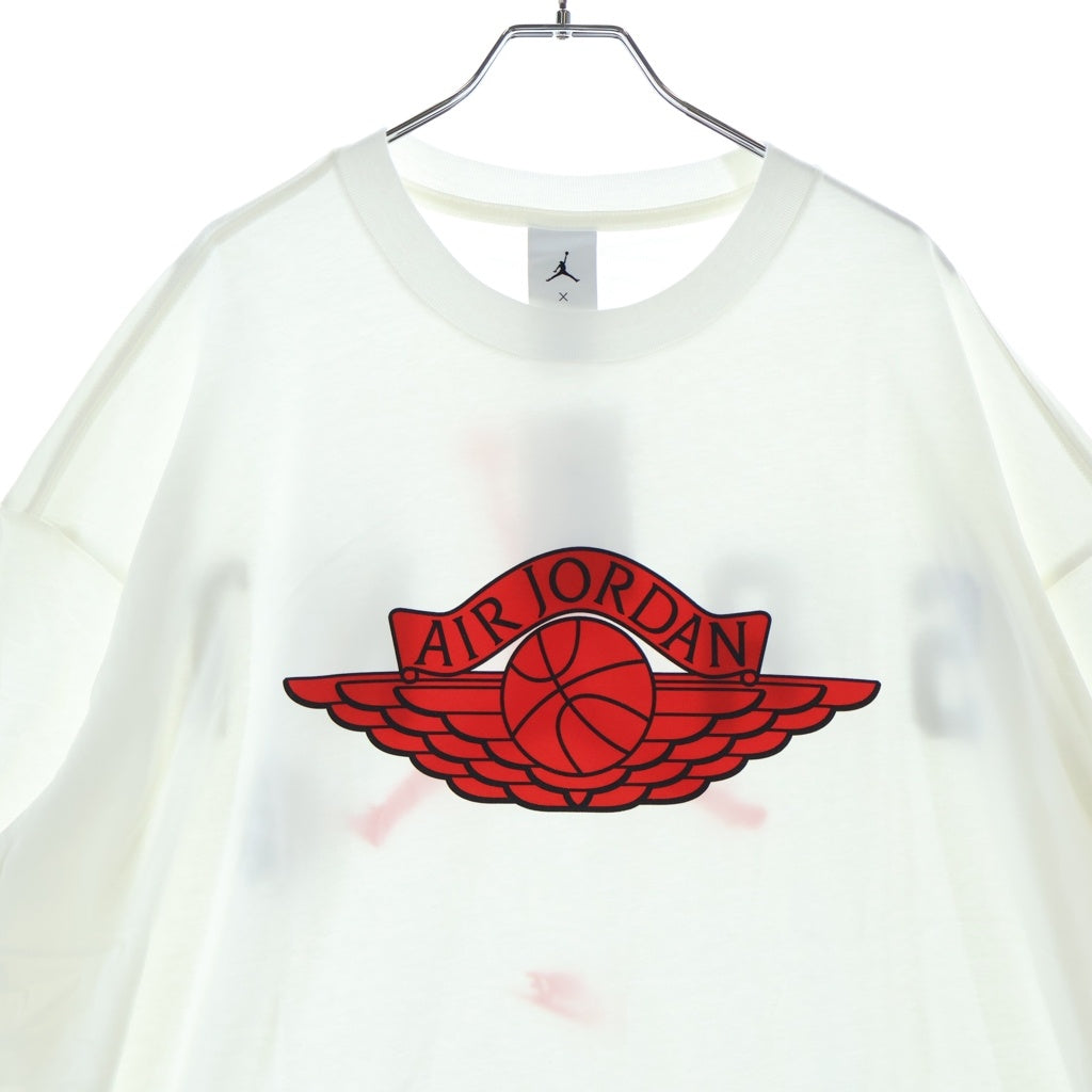SAINT MICHAEL(セントマイケル) 26SS ×JORDAN BRAND M J SM S/S Tee ×ジョーダンブランド フロントロゴプリント半袖Tシャツ カットソー ホワイト SM-MK8-0000-J07