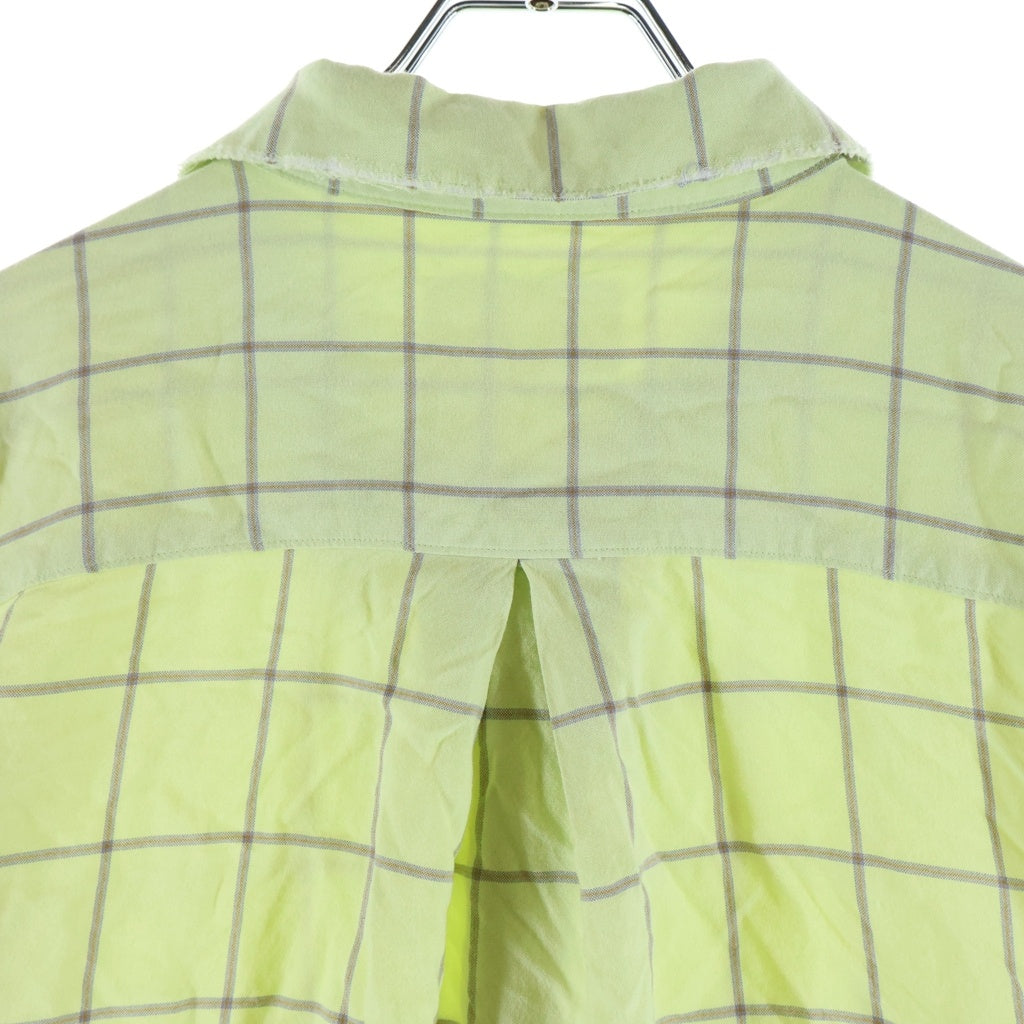 ANCELLM(アンセルム) RAYON CHECK CRASH LS SHIRT レーヨンオンブレチェック長袖シャツ グリーン ANC-SH28-A