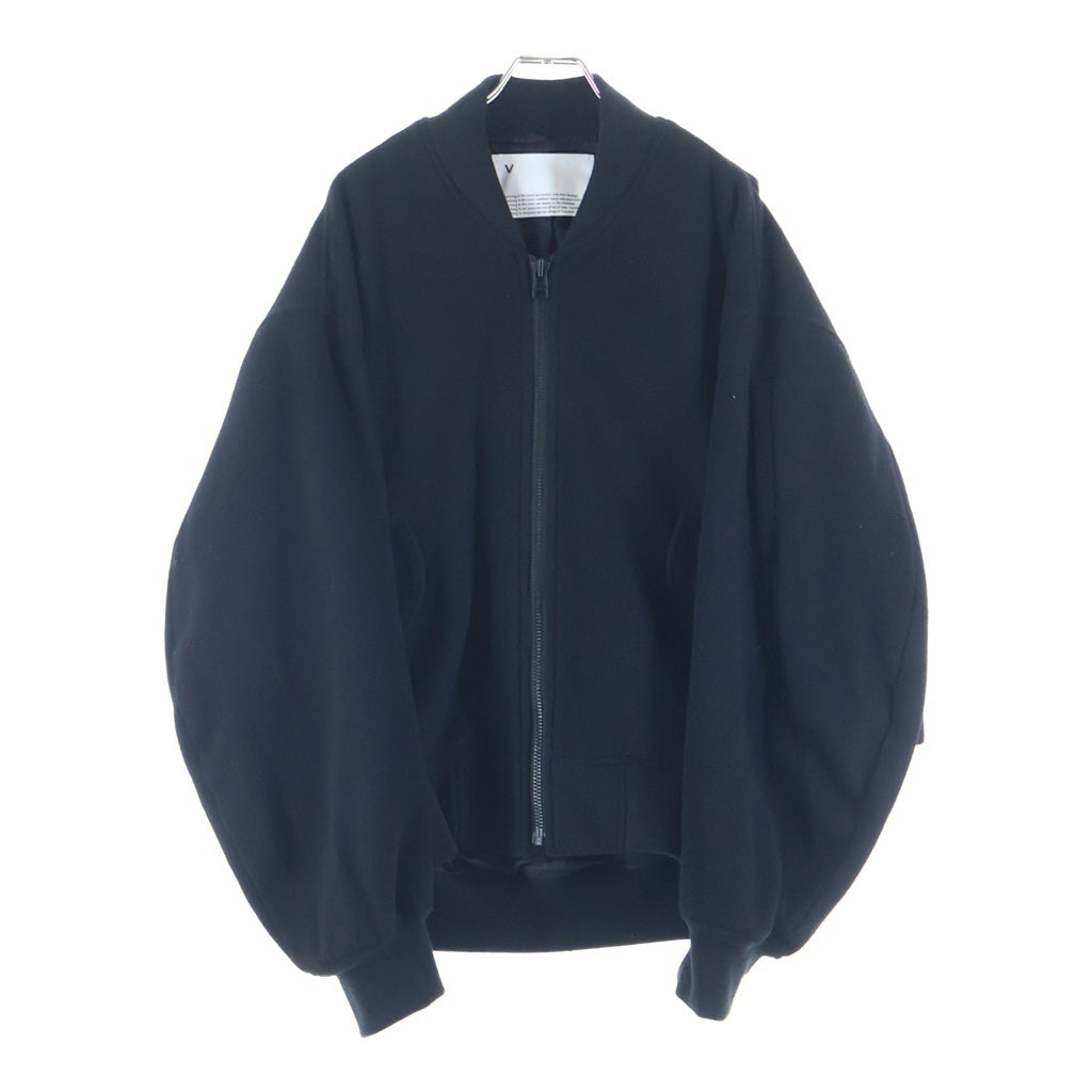 VOAAOV(ヴォアーブ) OVERSIZE WOOL BOMBER JACKET オーバーサイズボンバージャケット ブラック V0BZ-K101