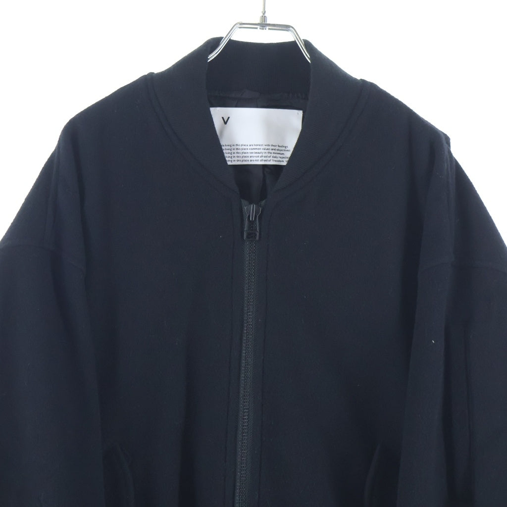 VOAAOV(ヴォアーブ) OVERSIZE WOOL BOMBER JACKET オーバーサイズボンバージャケット ブラック V0BZ-K101