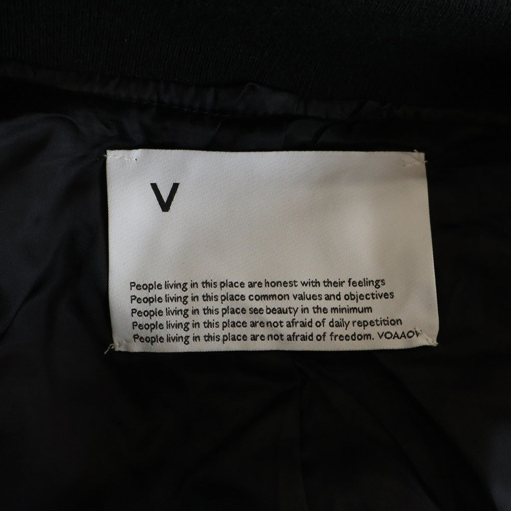 VOAAOV(ヴォアーブ) OVERSIZE WOOL BOMBER JACKET オーバーサイズボンバージャケット ブラック V0BZ-K101
