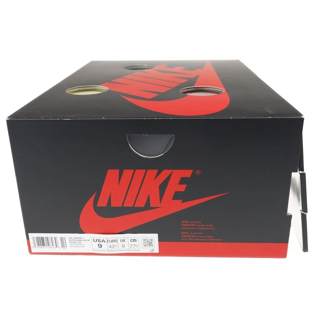 NIKE(ナイキ) ×V.A.A AIR JORDAN 1 RETRO HIGH OG ALASKA エアジョーダン1 アラスカ ハイカットスニーカーホワイト US9/27.0cm AA3834-100