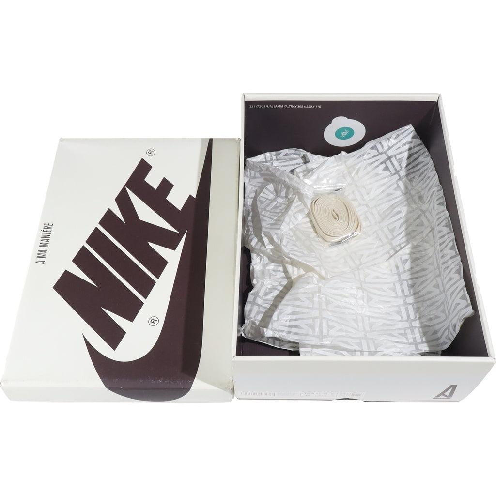 NIKE(ナイキ) ×A MA MANIERE AIR JORDAN 1 RETRO HIGH アママニエール エアジョーダン1 レトロ ハイカットスニーカー ホワイト/ブラウン US8/26cm DO7097-100
