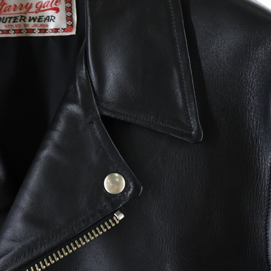 JELADO(ジェラード) REBEL JACKET HORSE HIDE レベル ホースハイド ダブルブレスト レザージャケット ライダースジャケット ブラック