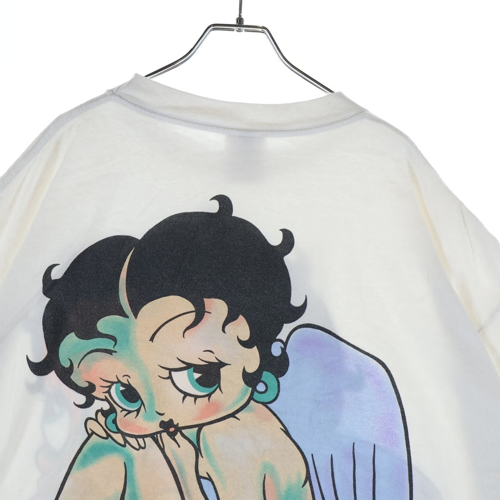 SAINT MICHAEL(セントマイケル) 26AW ANGEL BTY エンジェル ベティー クルーネック カットソー 半袖Tシャツ ホワイト SM-MK1-0000-C11
