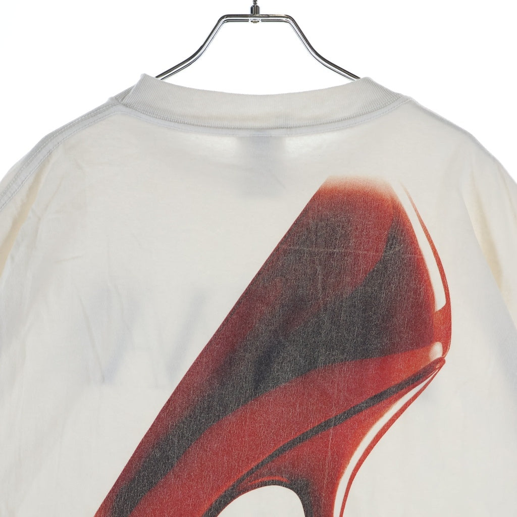 SAINT MICHAEL(セントマイケル) 26AW ×THE DEVIL WEARS PRADA プラダを着た悪魔 ロゴデザイン クルーネック カットソー 半袖Tシャツ ホワイト SM-MK1ー0000-K01