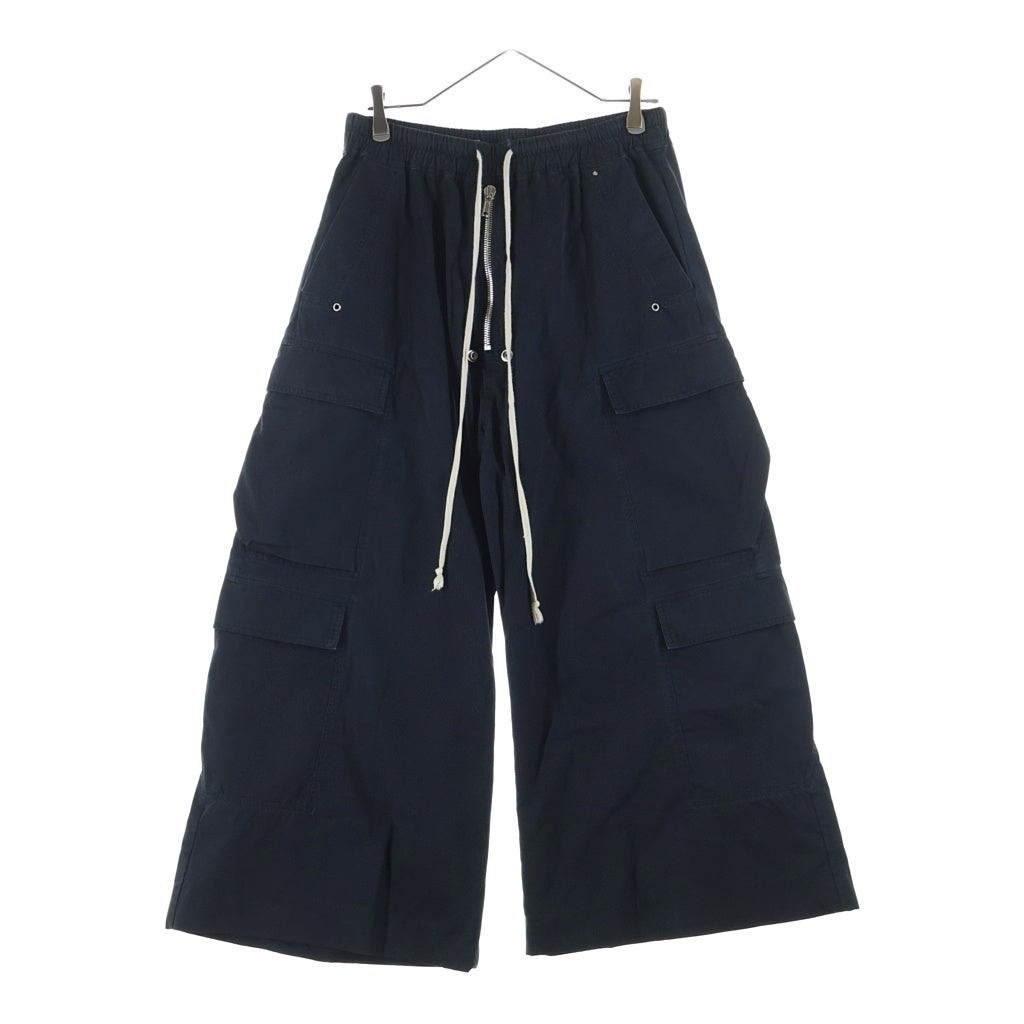 Rick Owens(リックオウエンス) CARGO BELAS WIDE PANTS カーゴベラ ドローストリング ワイドパンツ ブラック RU01C4399-TE