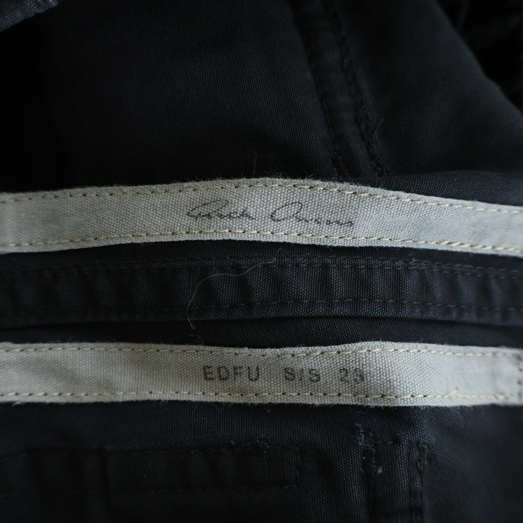Rick Owens(リックオウエンス) CARGO BELAS WIDE PANTS カーゴベラ ドローストリング ワイドパンツ ブラック RU01C4399-TE