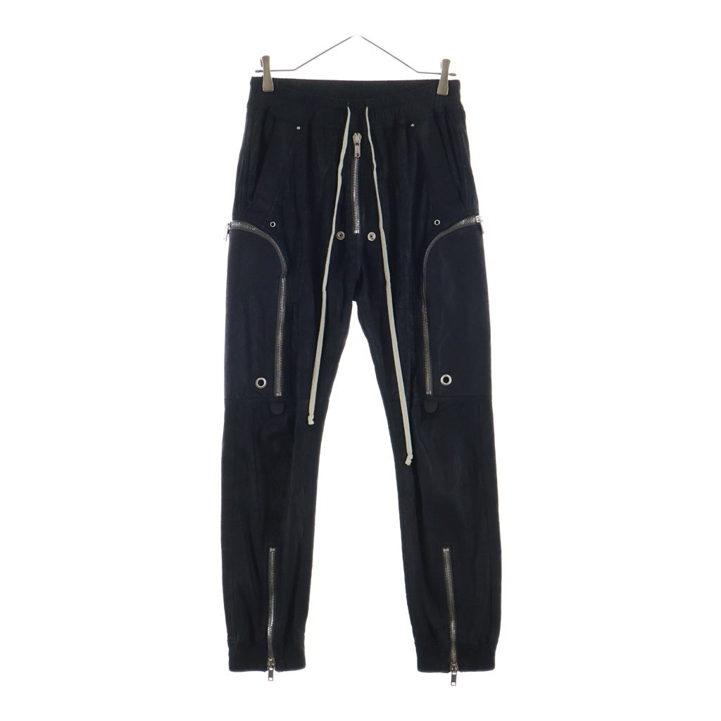 Rick Owens(リックオウエンス) BAUHAUS CARGO バウハウス ドローストリング レザー カーゴパンツ ブラック RU01B1377-LBA