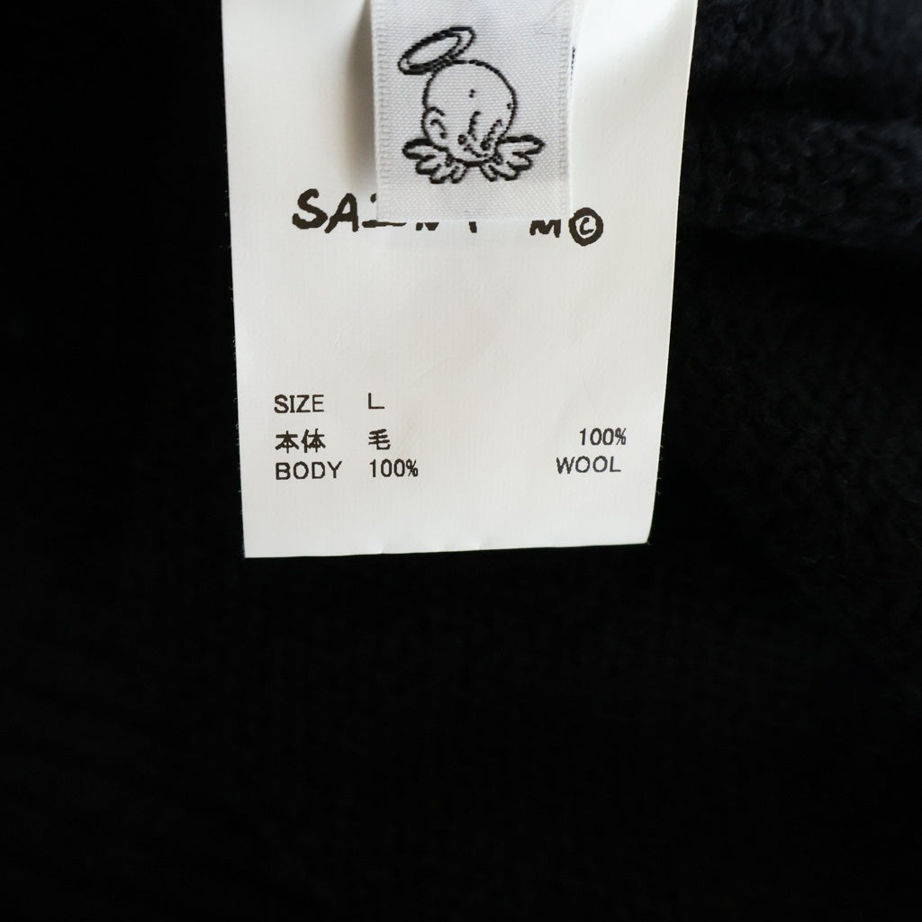 SAINT MICHAEL(セントマイケル) KLF CREW NEECK KNIT ロゴデザイン クルーネック ニット セーター ブラック SM-HR1-0000-C08