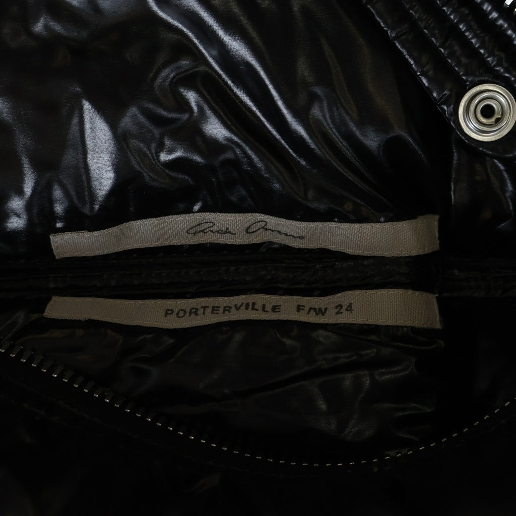Rick Owens(リックオウエンス) 24AW FLIGHT DOWN JACKET フライト ジップアップ ダウンジャケット ブラック RU02D6788-NLD3
