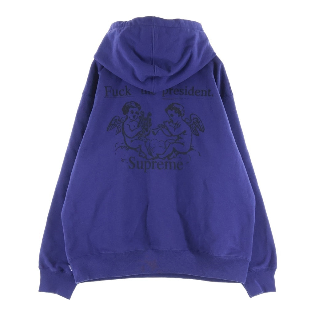 SUPREME(シュプリーム) 25AW President Hooded Sweatshirt プレジデント ロゴプリント フーデッドスウェットシャツ パーカー パープル
