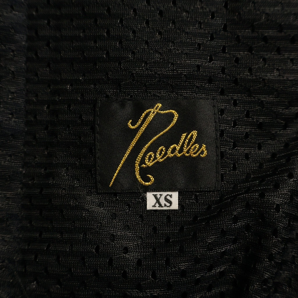 Needles(ニードルス) ×STUDIOUS ステュディオス別注 総柄 ドローストリング トラックパンツ ブラック KP345B