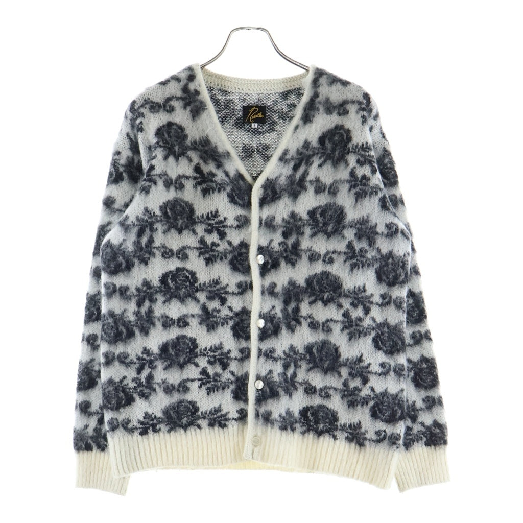Needles(ニードルス) MOHAIR CARDIGAN モヘア 総柄 ニット カーディガン ホワイト PU312