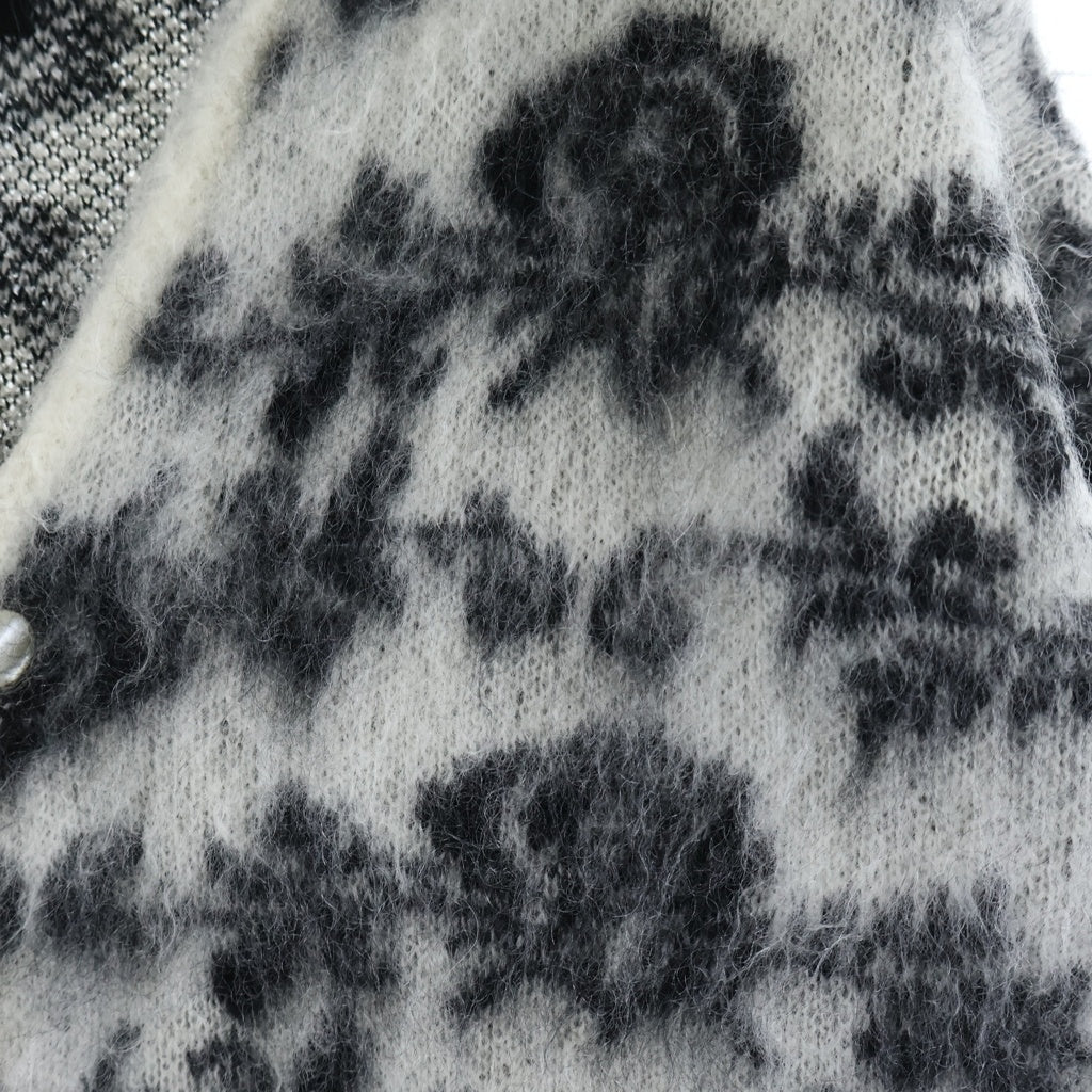 Needles(ニードルス) MOHAIR CARDIGAN モヘア 総柄 ニット カーディガン ホワイト PU312