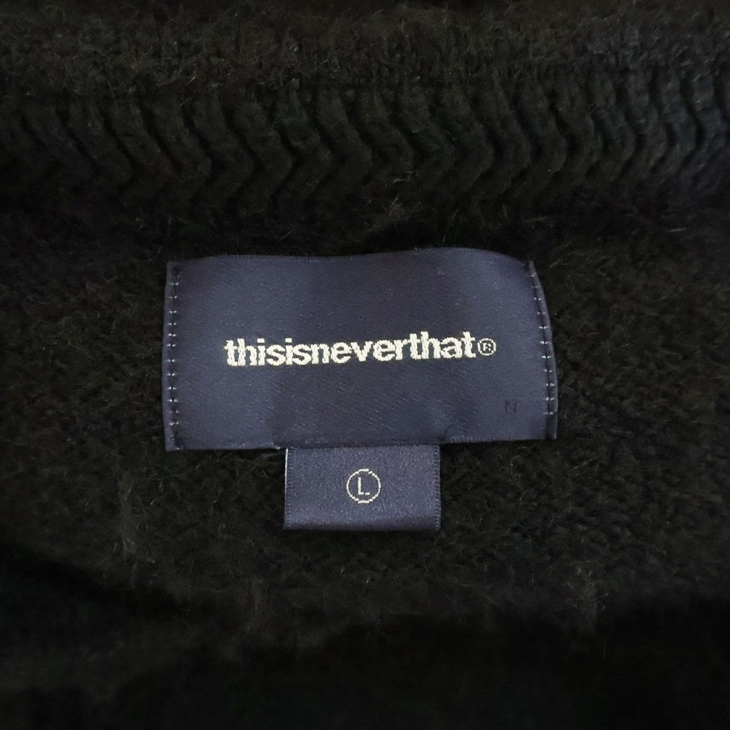 THISISNEVERTHAT(ディスイズネバーザット) 5B モヘア ニット カーディガン ブラック TN233KKNCK01