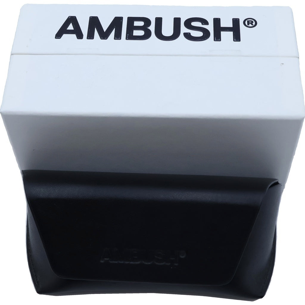 AMBUSH(アンブッシュ) ロゴプレートデザイン オーバル サングラス メガネ ブラック