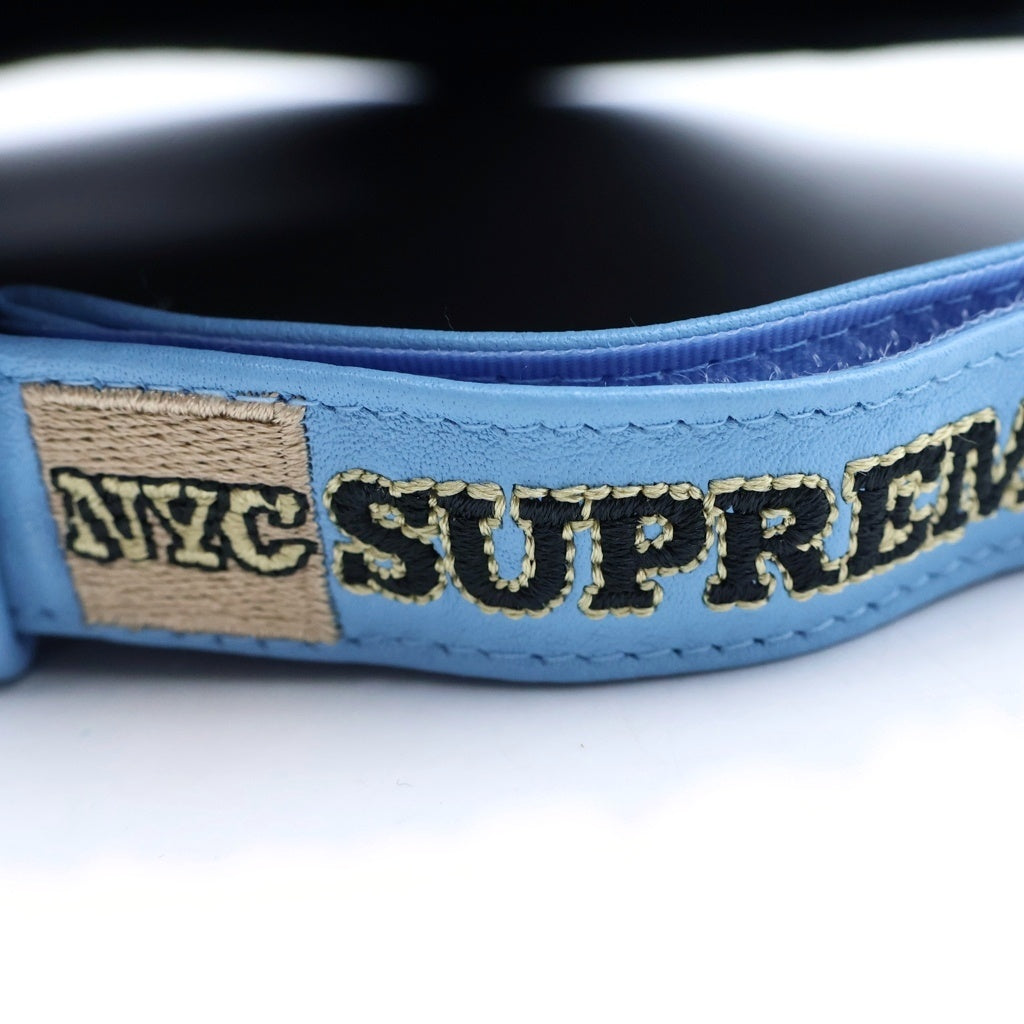 SUPREME(シュプリーム) 25AW New York Leather 6-Panel Cap ニューヨーク レザー シックスパネル ベースボールキャップ 帽子 ブルー