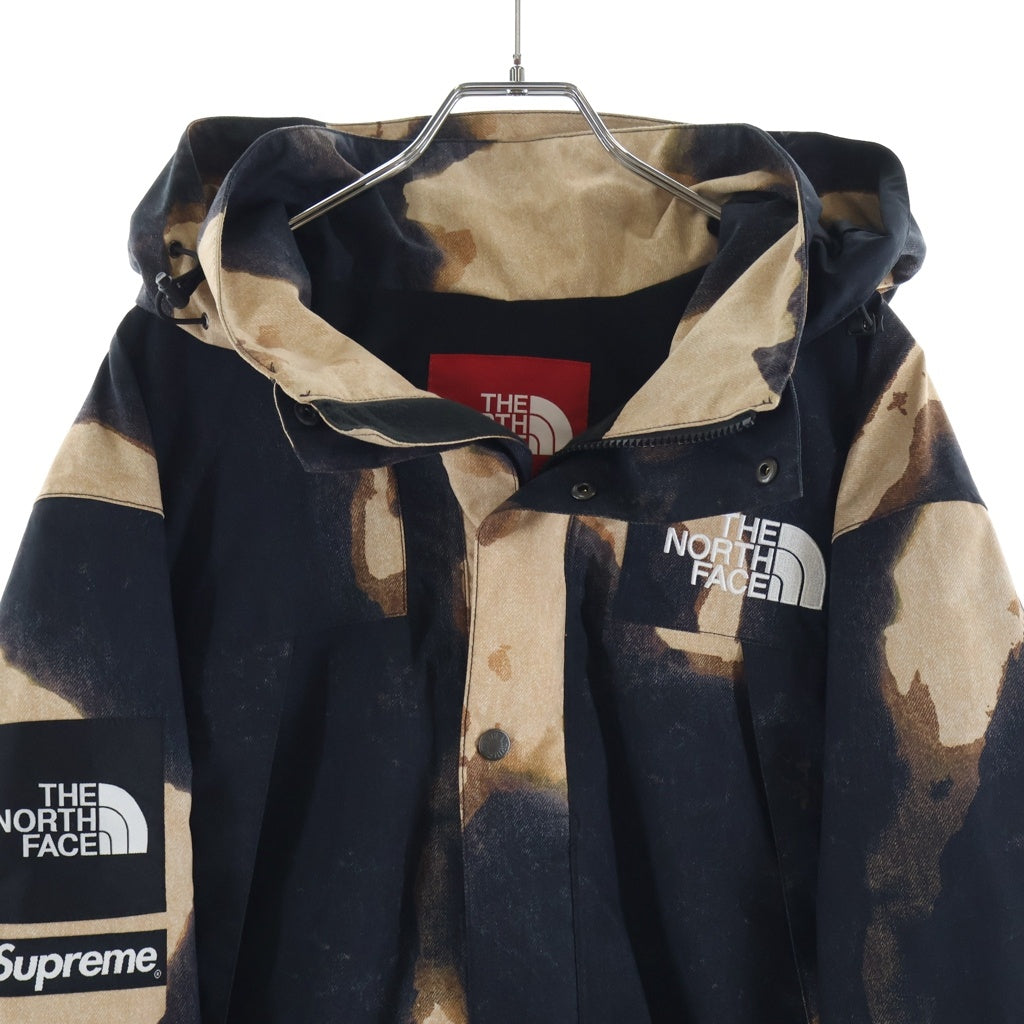 SUPREME(シュプリーム) 21AW ×THE NORTH FACE Bleached Denim Print Mountain Jacket ×ザノースフェイス ブリーチドデニムプリントマウンテンジャケット ブラウン/ブラック NP521001