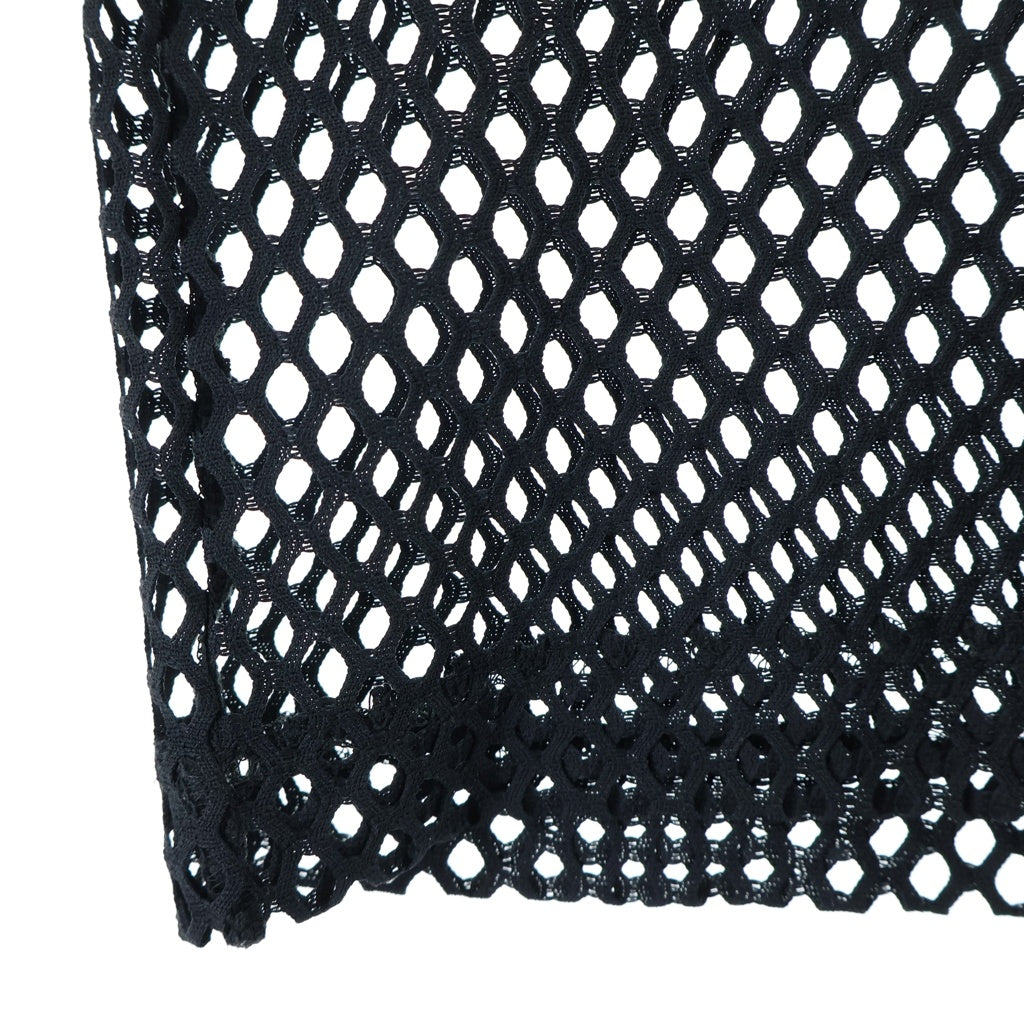 BLACK COMME des GARCONS(ブラックコムデギャルソン) Logo Print Mesh S/S Tee ロゴプリントメッシュ半袖Tシャツ カットソー ブラック 1O-T001