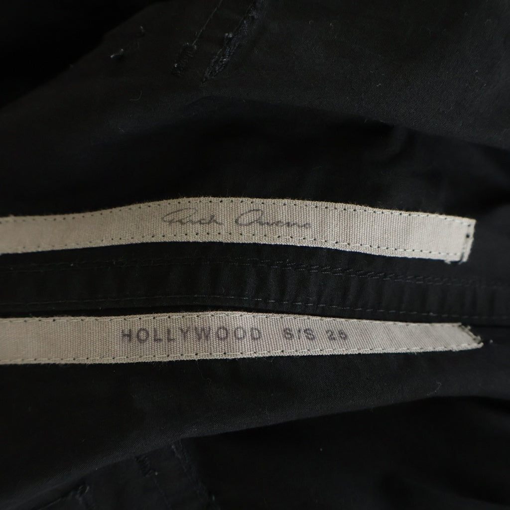 Rick Owens(リックオウエンス) 25SS HOLLYWOOD期 BELA PANTS ハリウッド期 ベラパンツ ボトムス ブラック RU01E5361-P