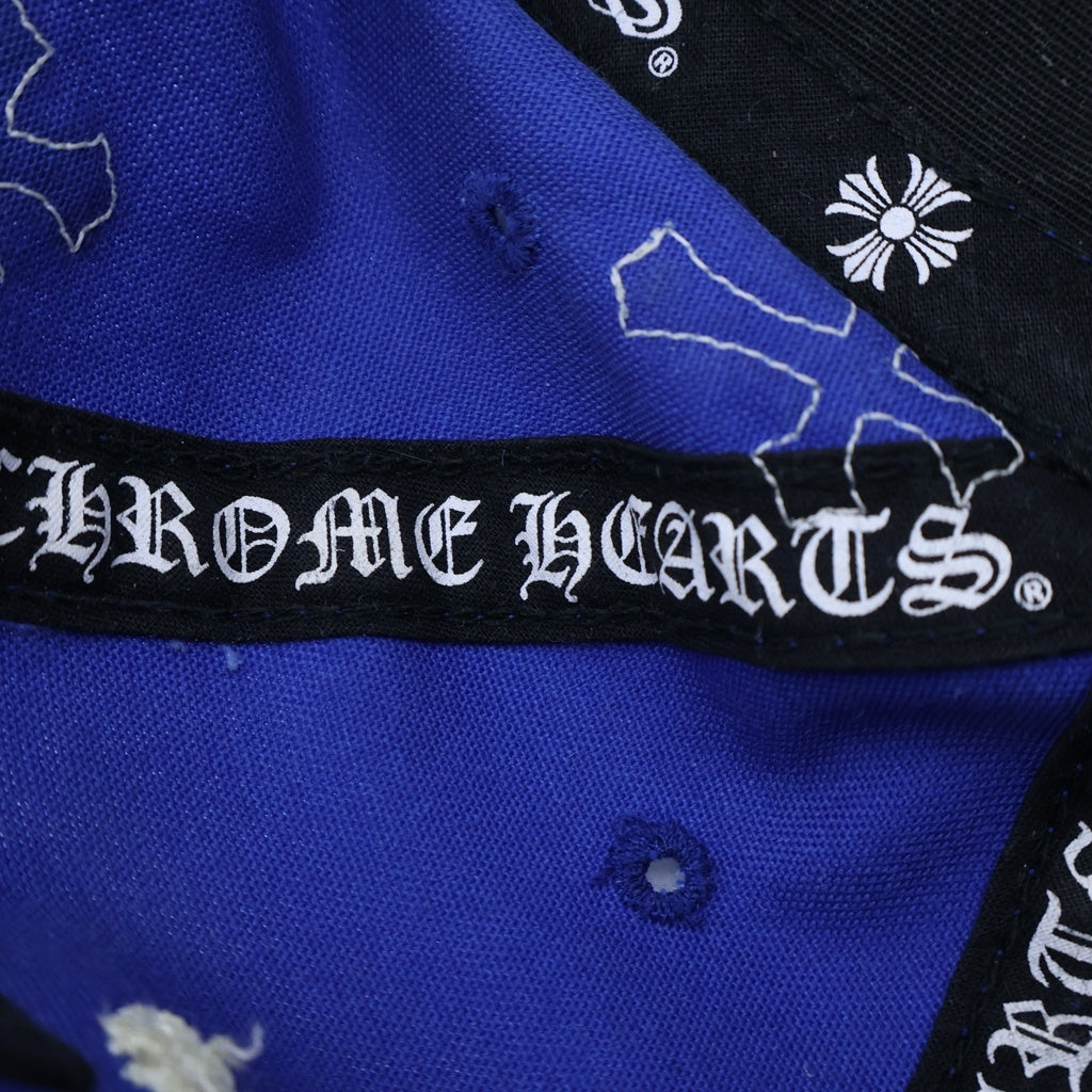 CHROME HEARTS(クロムハーツ) TRUCKER CAP クロスパッチ CH刺繍 トラッカーキャップ 帽子 ブルー