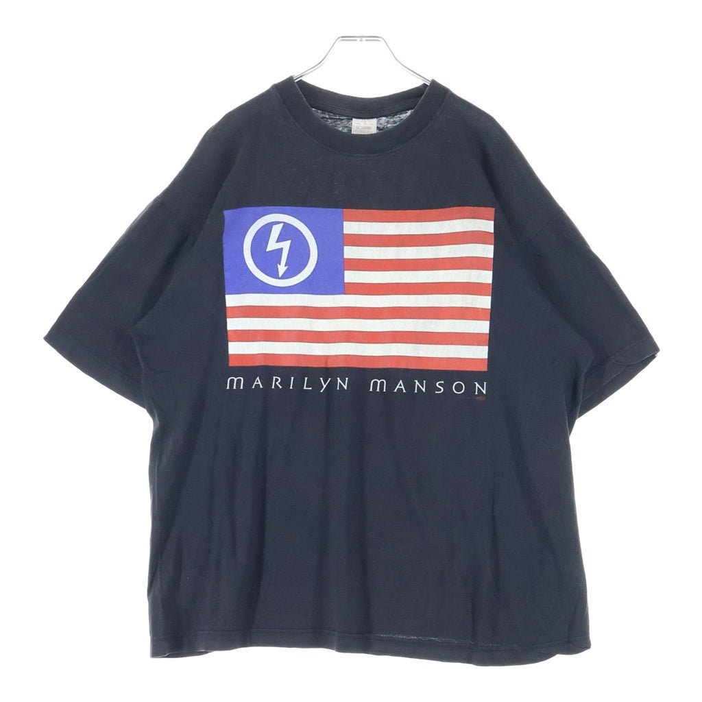 VINTAGE(ヴィンテージ) 90'S MARILYN MANSON American Birth Antichrist by Choice マリリンマンソン 半袖Tシャツ カットソー ブラック