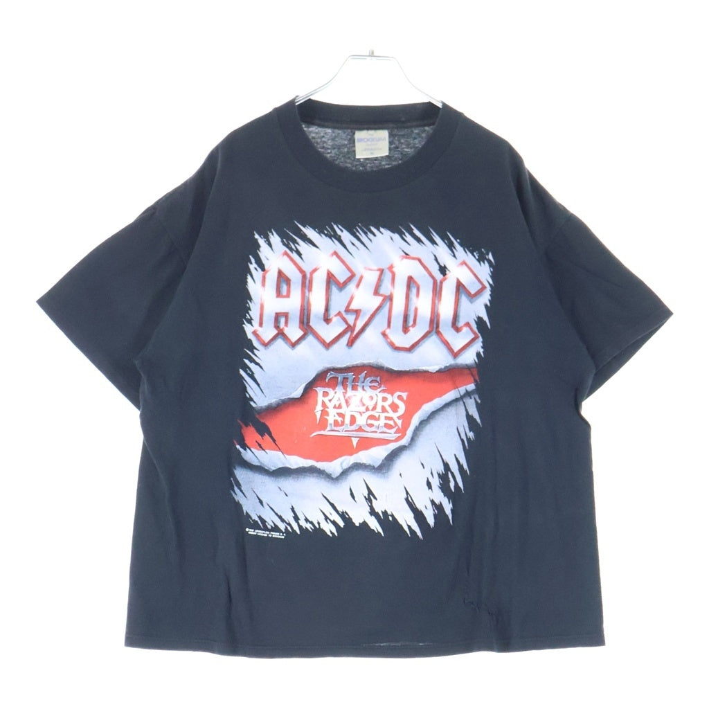 VINTAGE(ヴィンテージ) 90 ACDC The Razors Edge レイザーズ エッヂ ツアー 半袖Tシャツ カットソー ブラック