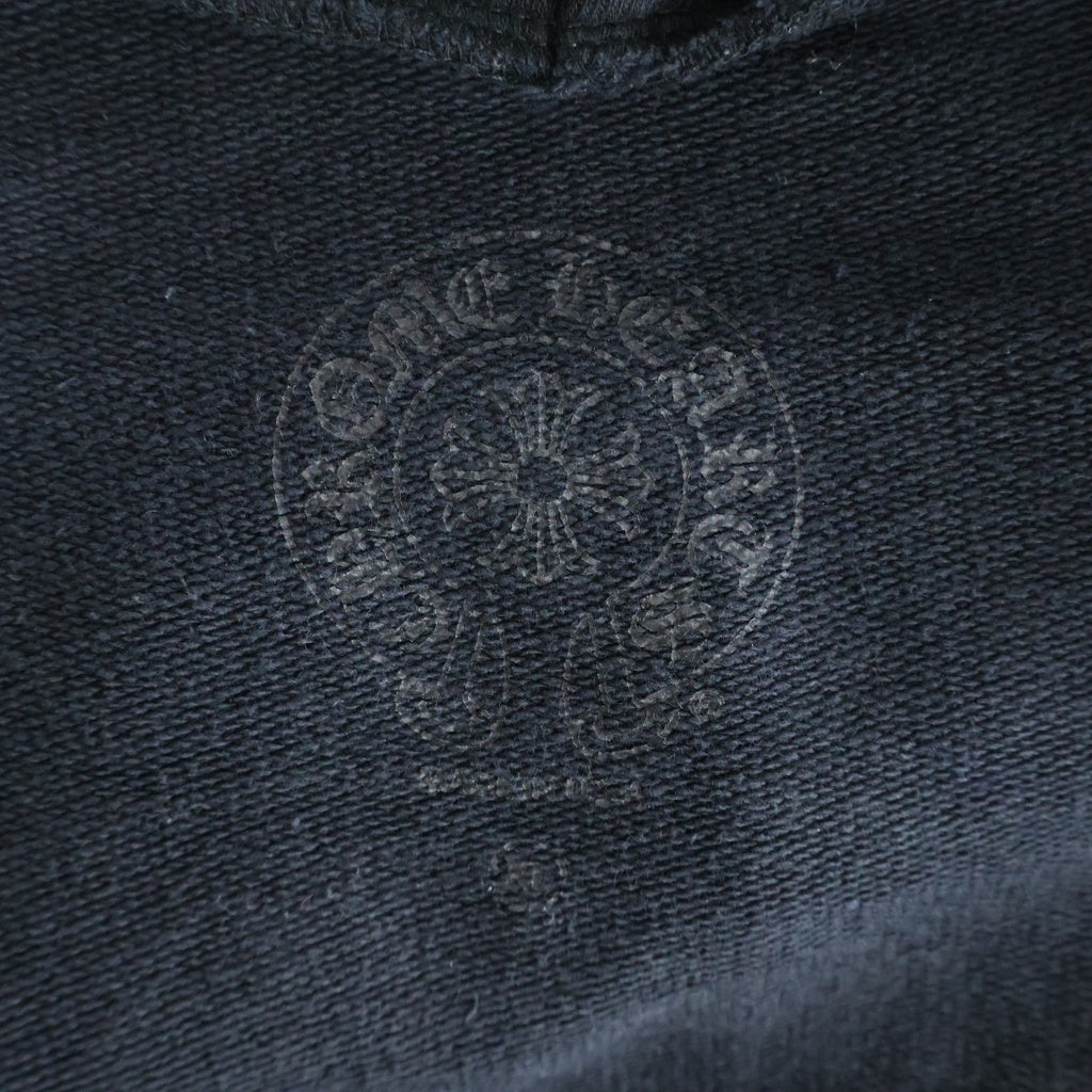 CHROME HEARTS(クロムハーツ) SWTSHRT HD ZIP CHプラス総柄 バックホースプリント ジップアップパーカー ブラック