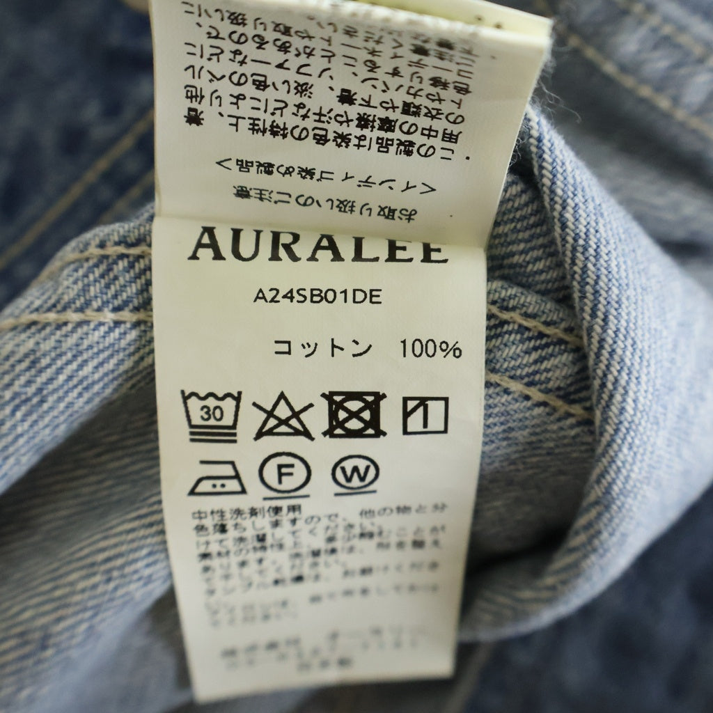 AURALEE(オーラリー) SELVEDGE FADED LIGHT DENIM BLOUSON セルビッジフェイデッドライトデニムブルゾン ジャケット ブルー A24SB01DE