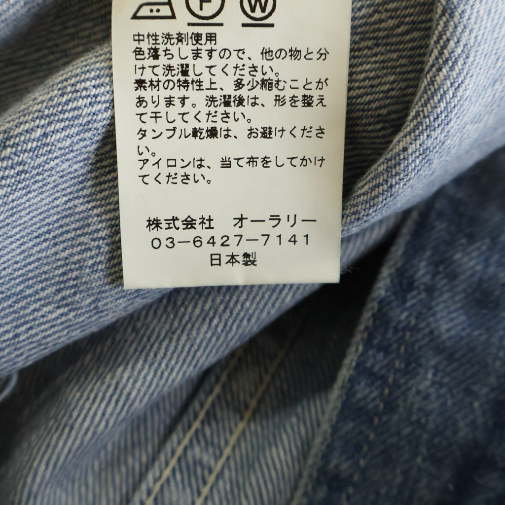 AURALEE(オーラリー) SELVEDGE FADED LIGHT DENIM BLOUSON セルビッジフェイデッドライトデニムブルゾン ジャケット ブルー A24SB01DE