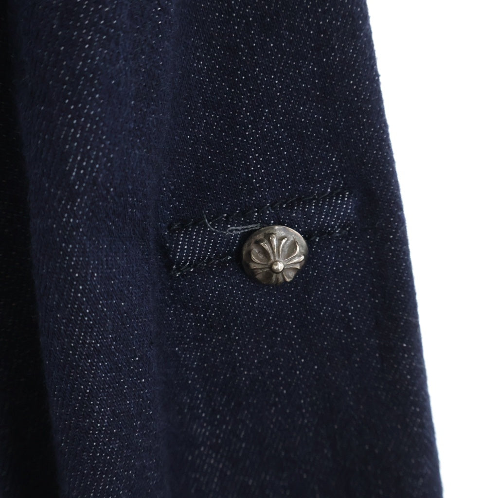 CHROME HEARTS(クロムハーツ) Y NOT MAHAL KITA ワイノット マハルキタ セメタリークロスパッチ クロスボタン オーバーサイズ デニム 長袖シャツ インディゴ