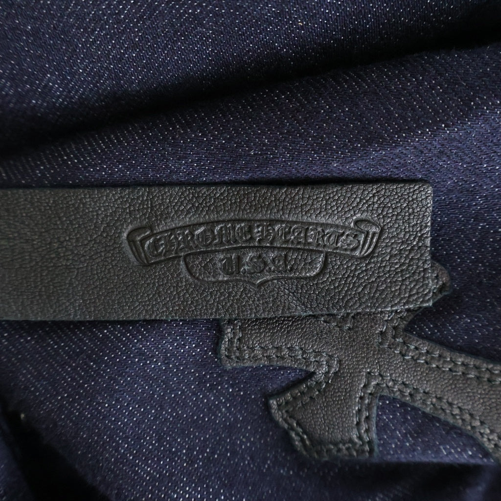 CHROME HEARTS(クロムハーツ) Y NOT MAHAL KITA ワイノット マハルキタ セメタリークロスパッチ クロスボタン オーバーサイズ デニム 長袖シャツ インディゴ