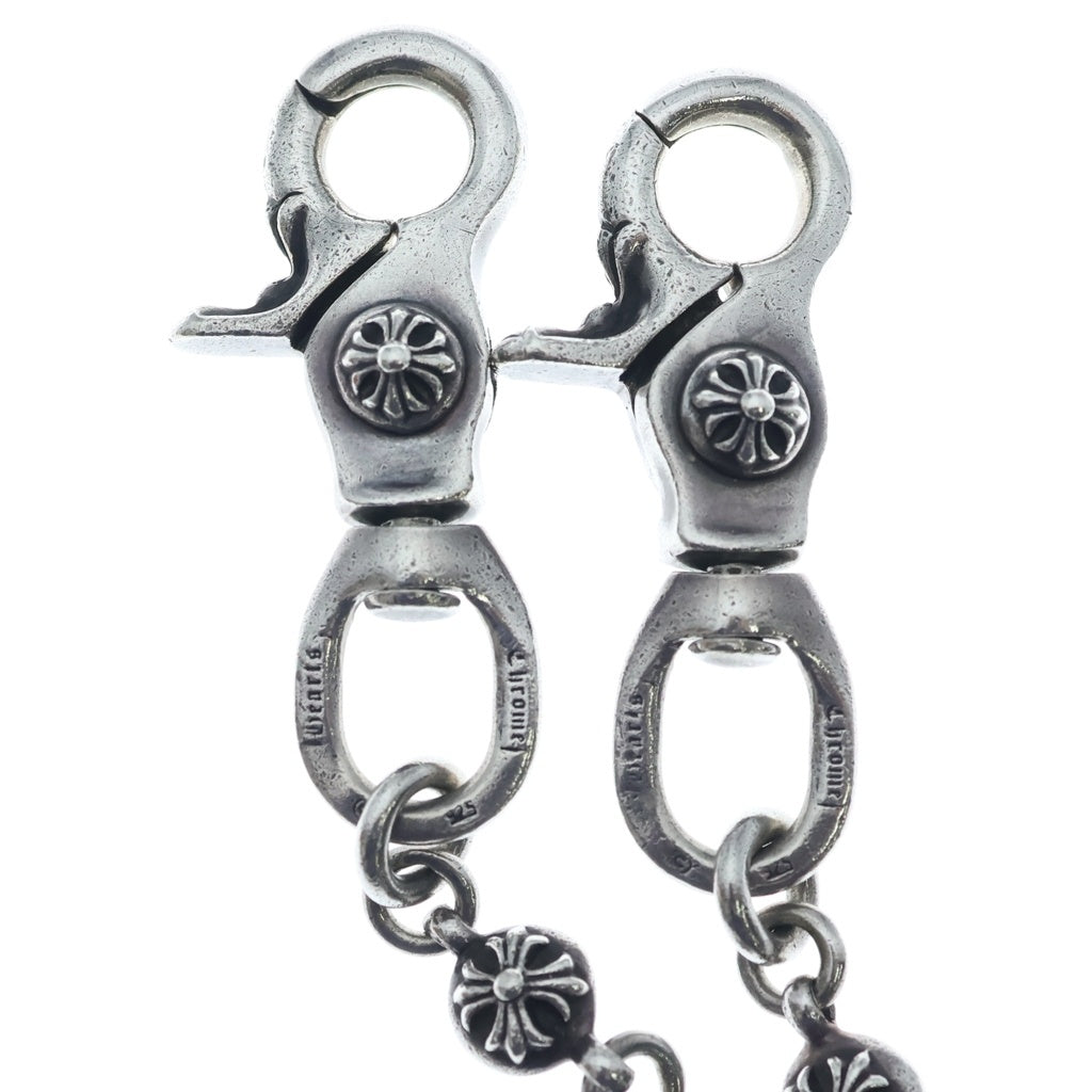 CHROME HEARTS(クロムハーツ) 2BALL SHORT-S/1クリップショート#2クロスボール ウォレットチェーン シルバー BCA063