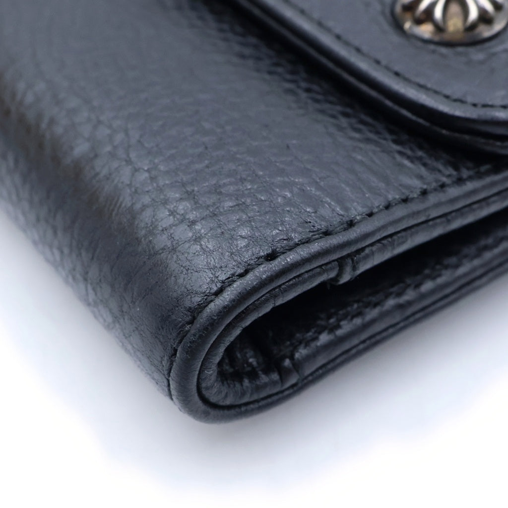 CHROME HEARTS(クロムハーツ) WAVE MINI CROSS CH SCROLL LABEL WALLET ウェーブミニCHスクロールラベルウォレット 財布 ブラック
