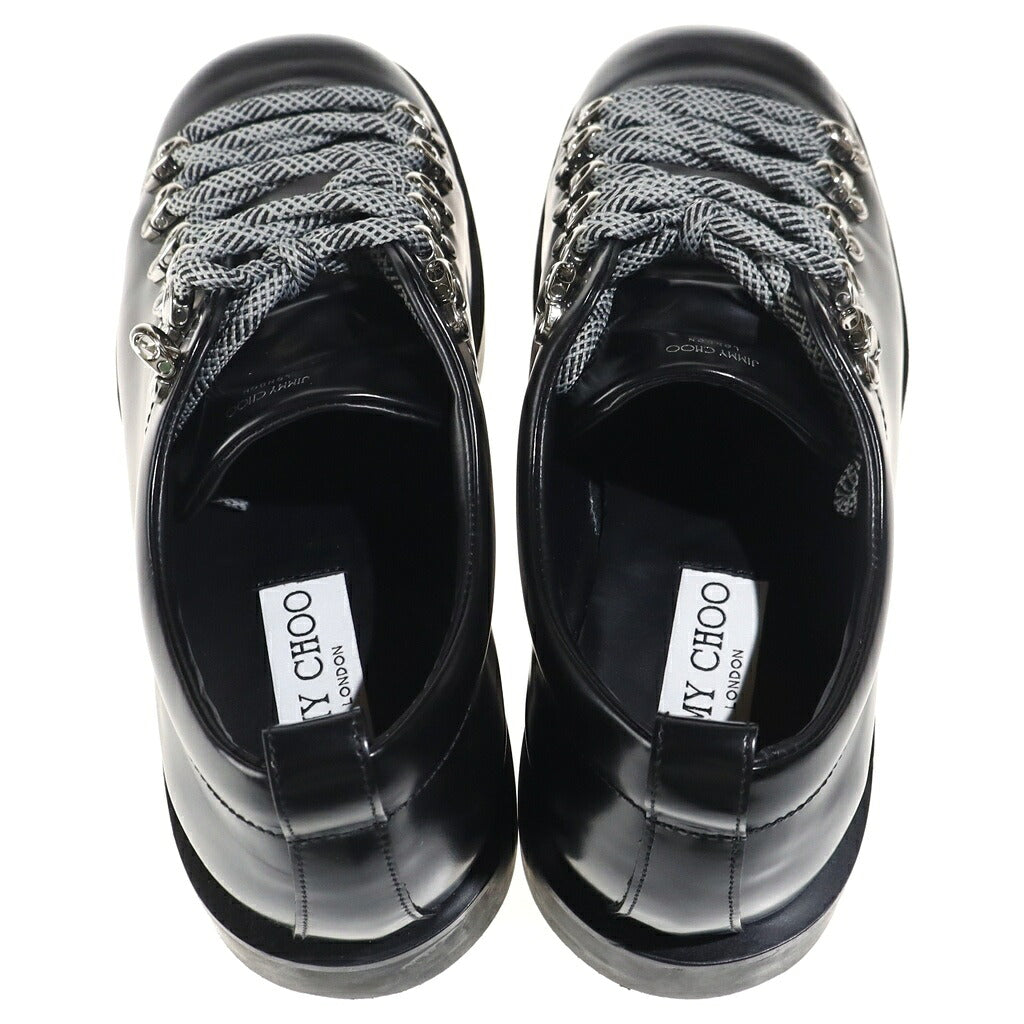 JIMMY CHOO(ジミーチュウ) Smooth Calfskin Leather Reeves Derby Shoes スムースカーフレザー ダービーシューズ 革靴 ブラック REEVESLACEUPPKR