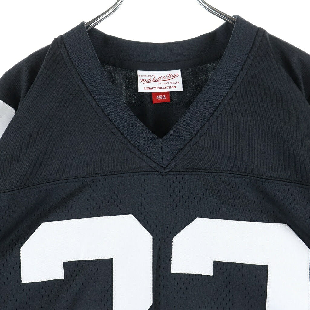 Mitchell&Ness(ミッチェル アンド ネス) NFL HARRIS エヌエフエル ハリス Vネック 半袖ゲームシャツ ブラック