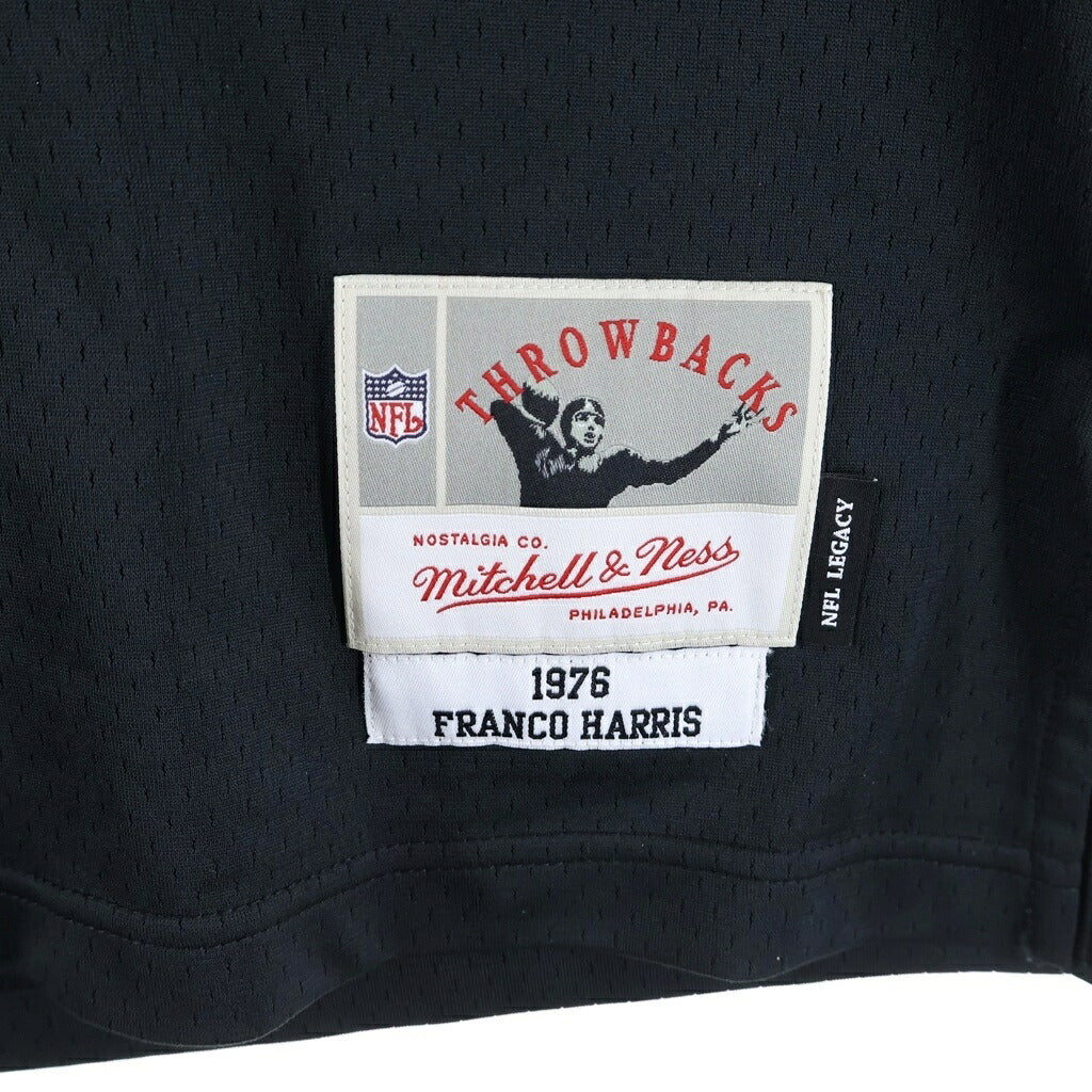 Mitchell&Ness(ミッチェル アンド ネス) NFL HARRIS エヌエフエル ハリス Vネック 半袖ゲームシャツ ブラック