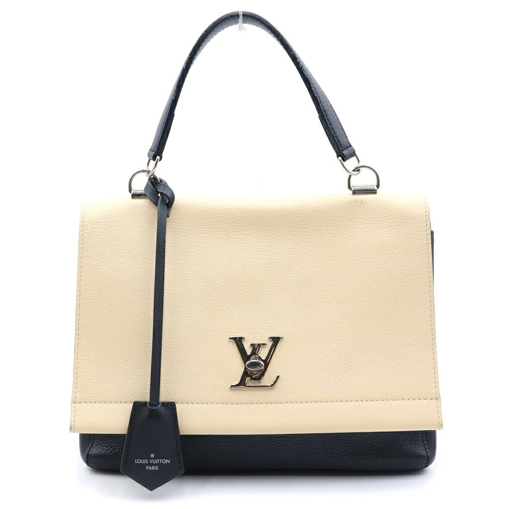 LOUIS VUITTON(ルイヴィトン) ロックミー II 2WAY レザー ショルダーバッグ ソフトカーフレザー シルバー金具 ベージュ/ブラック M50252