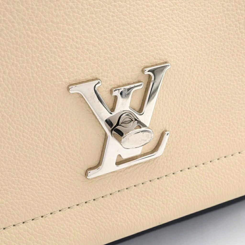 LOUIS VUITTON(ルイヴィトン) ロックミー II 2WAY レザー ショルダーバッグ ソフトカーフレザー シルバー金具 ベージュ/ブラック M50252