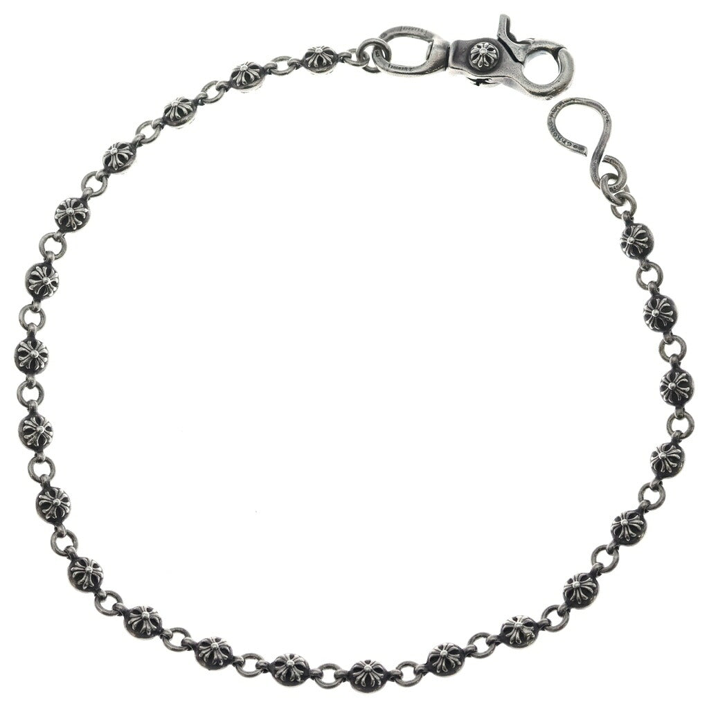 CHROME HEARTS(クロムハーツ) 2BALL LONG-S/1クリップロング#2クロスボール ウォレットチェーン シルバー BCA386